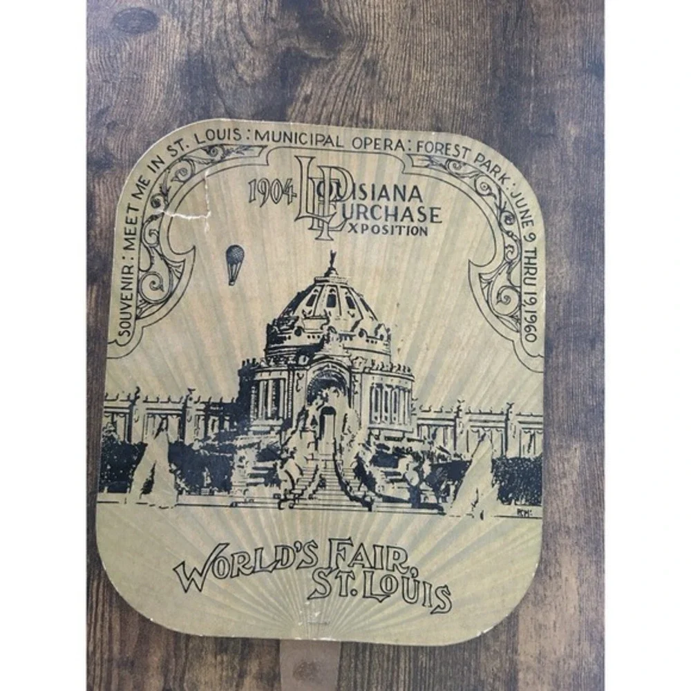 RARE Antique Advertising Hand Fan Flanagan Insurance Russel‎ Springs KY Boy Fish